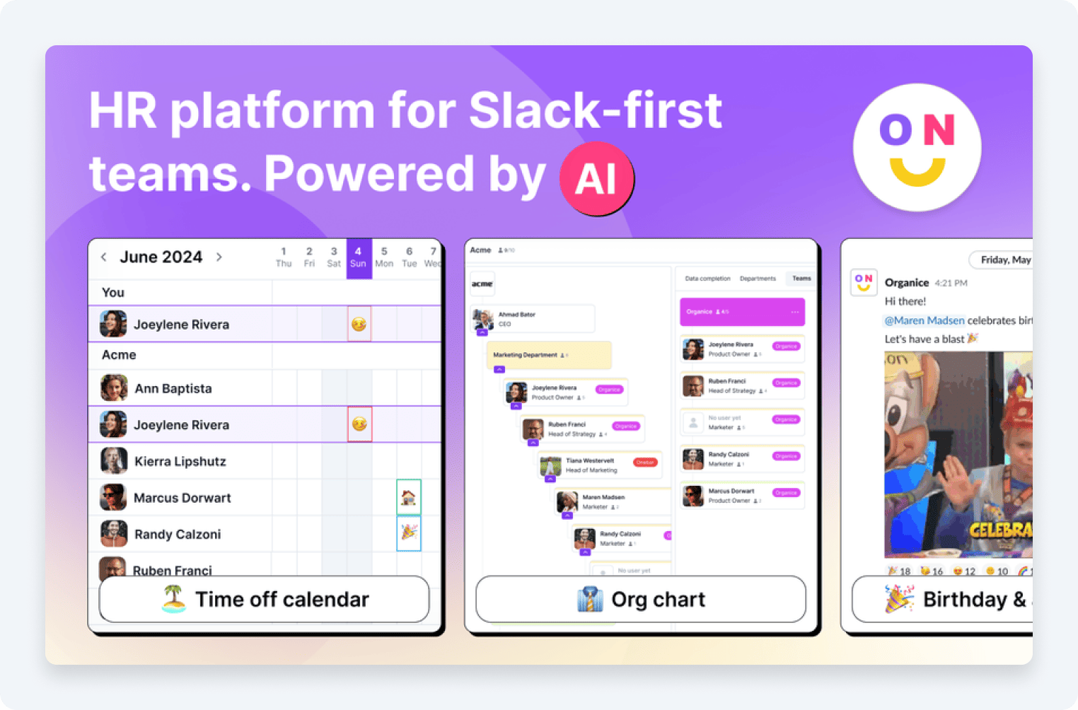Best Slack apps for HRs - OrgaNice