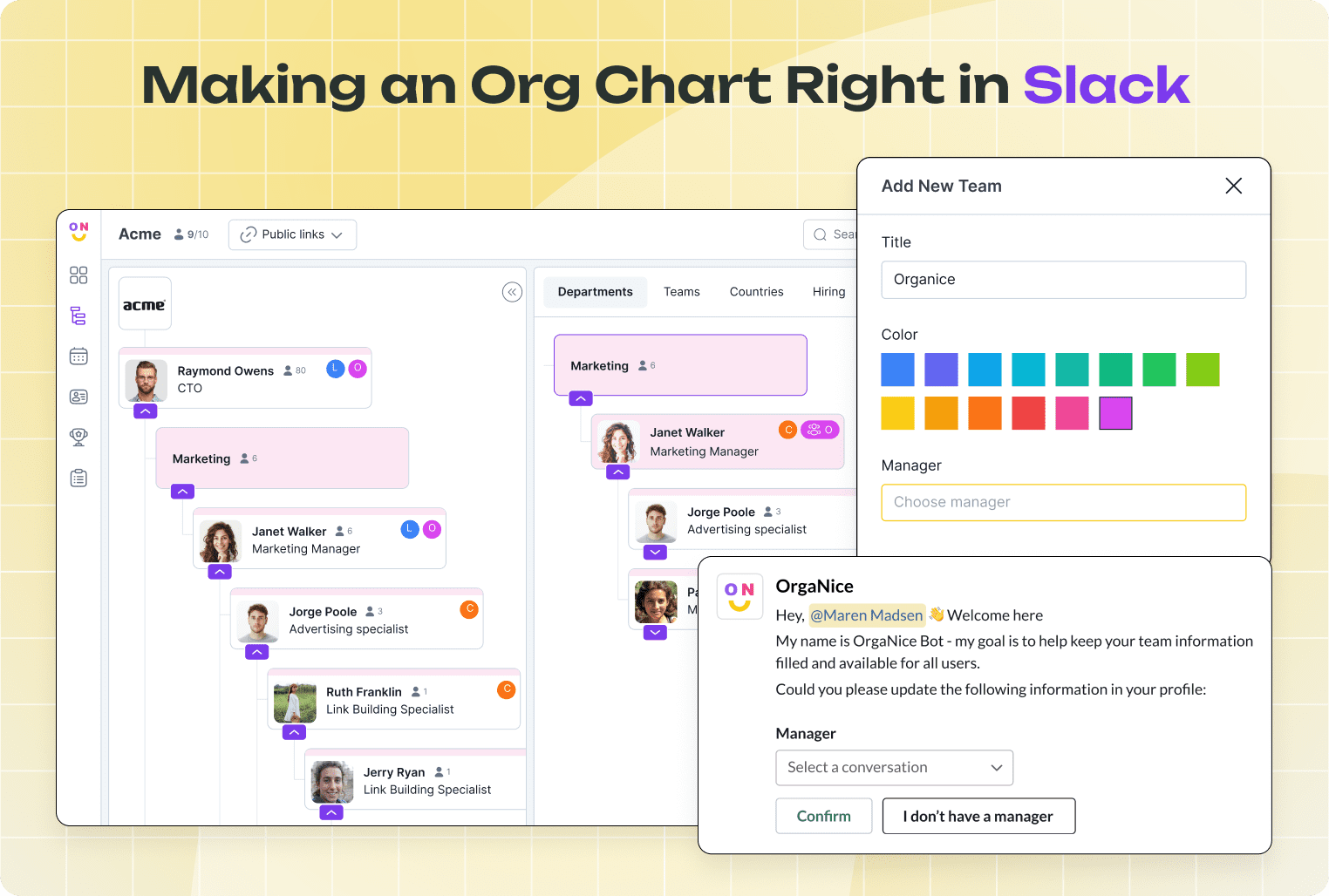 Making an Org Chart Right in Slack