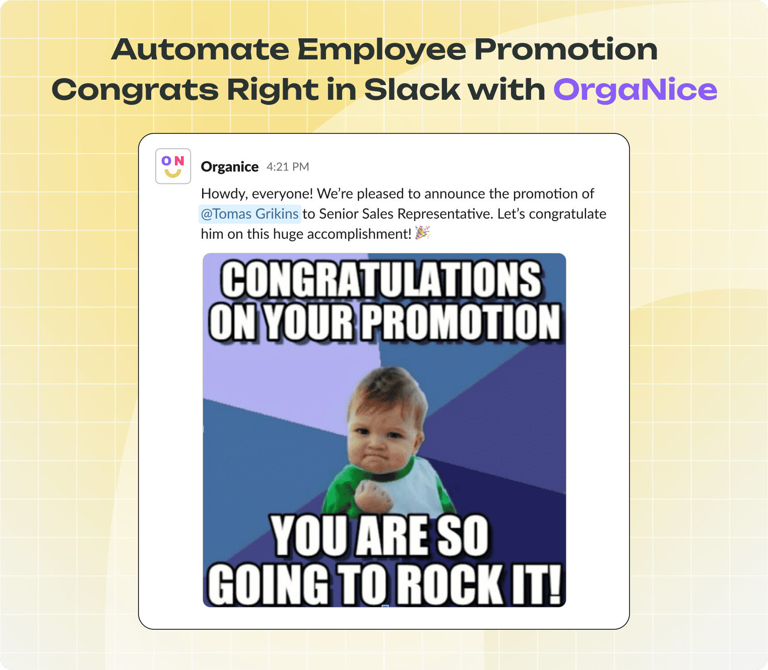 Streamline Promotion Congratulations