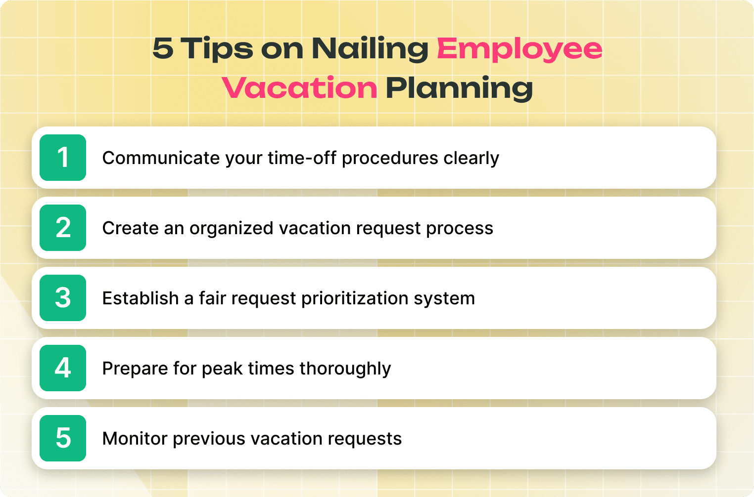 How to Approach Employee Vacation Scheduling