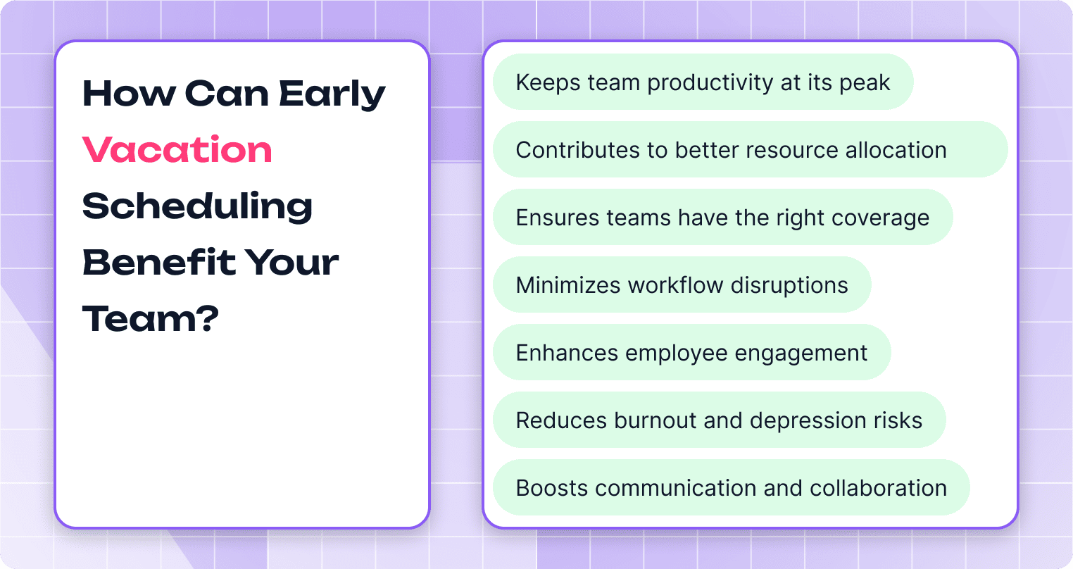 Benefits of Early Vacation Planning for Staff