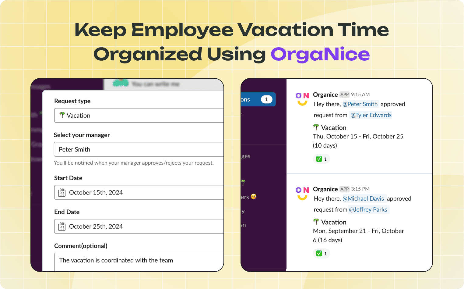 Employee Vacation Calendar Tracker OrgaNice