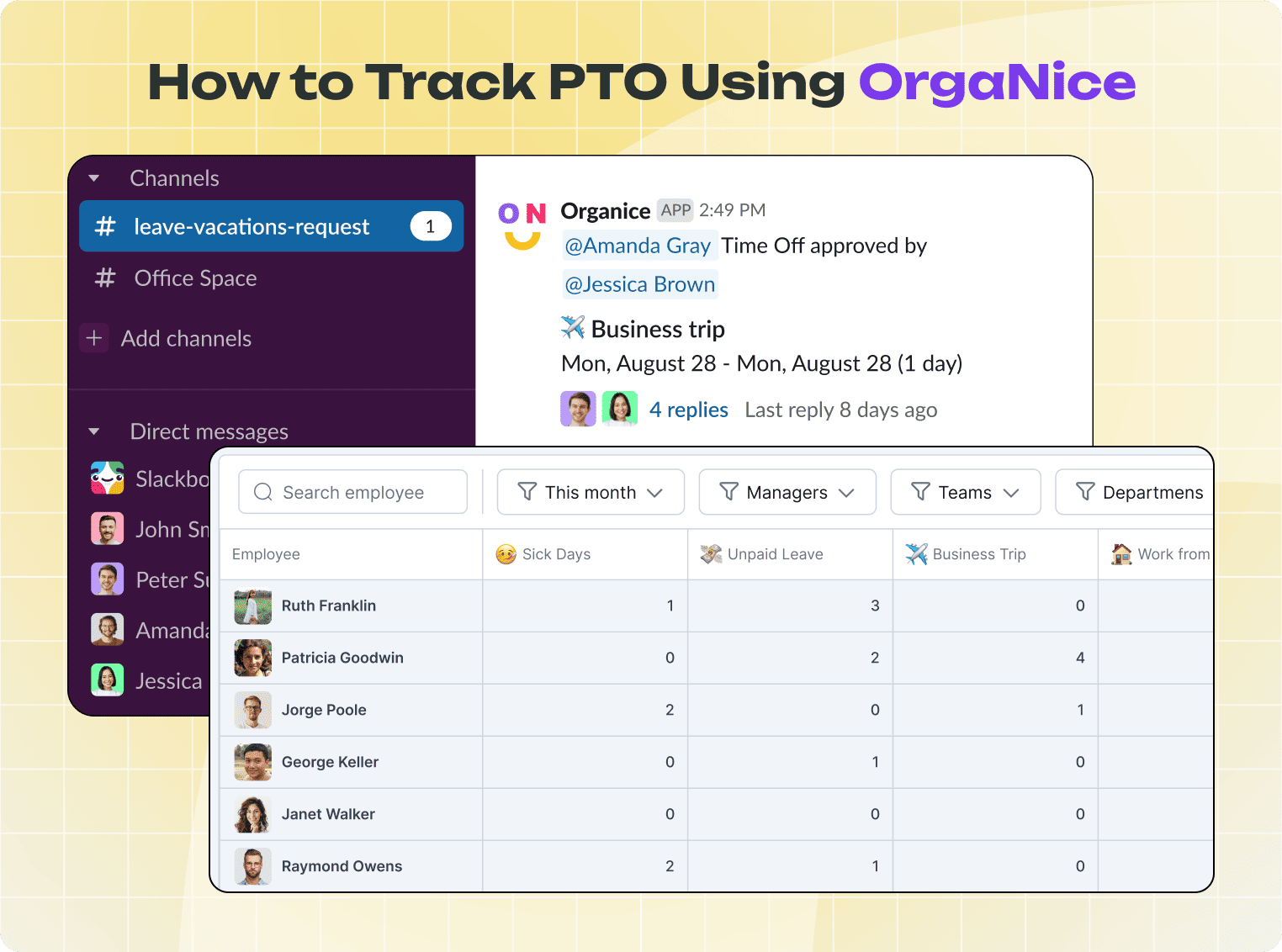How to Track PTO Using OrgaNice