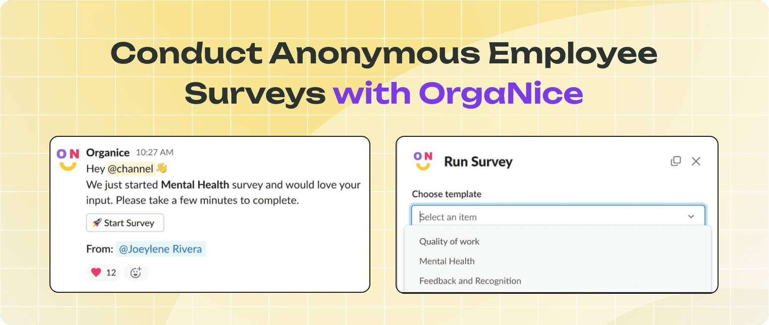Hold Anonymous Surveys with OrgaNice