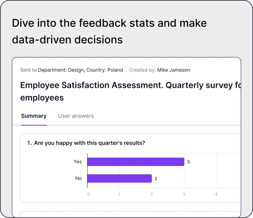 Dive into feedback stats and make data-driven decisions